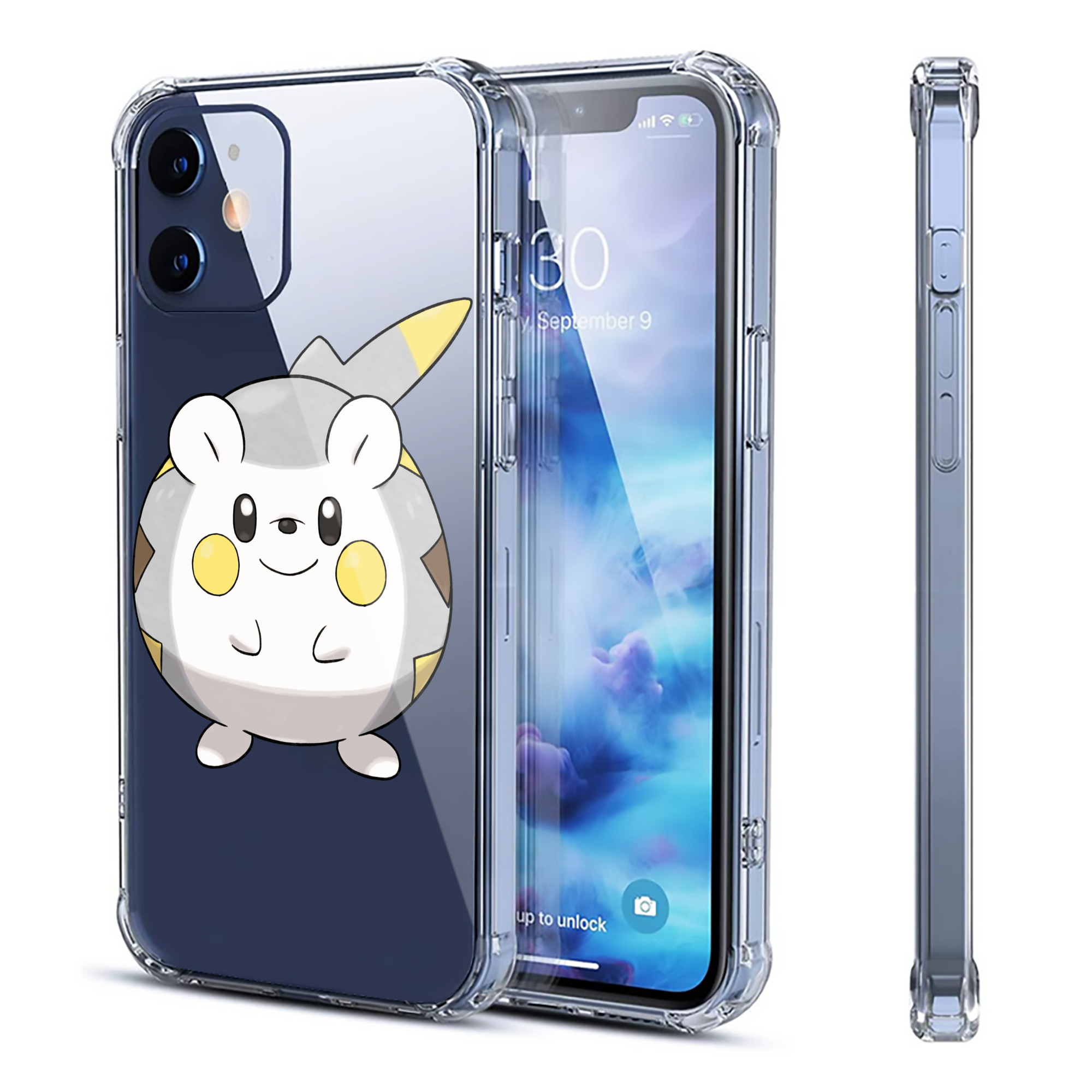 （画像用） ポケットモンスター Pokémon 【iPhone 12シリーズ対応】透明スマホケース（クリアソフトケース）